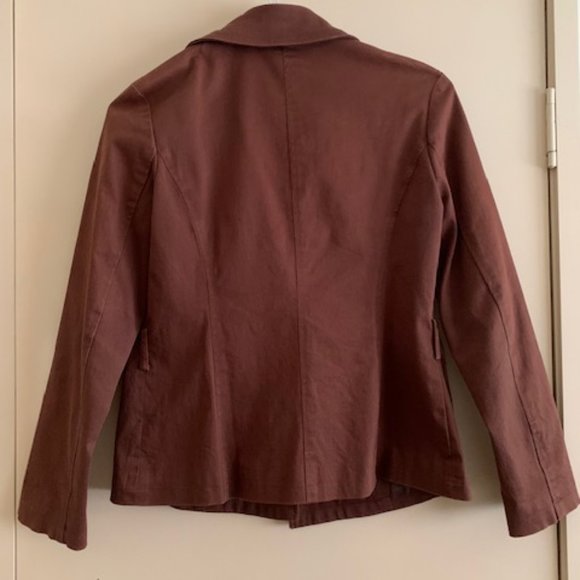 Mariene Jobert Brown Cotton Coat Size M - Picture 2 of 5